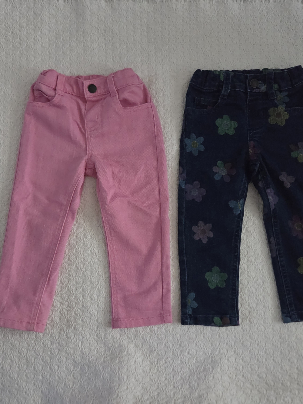 Garanimals Toddler Girl Pink Jeans & Floral Jean Bundle 2T